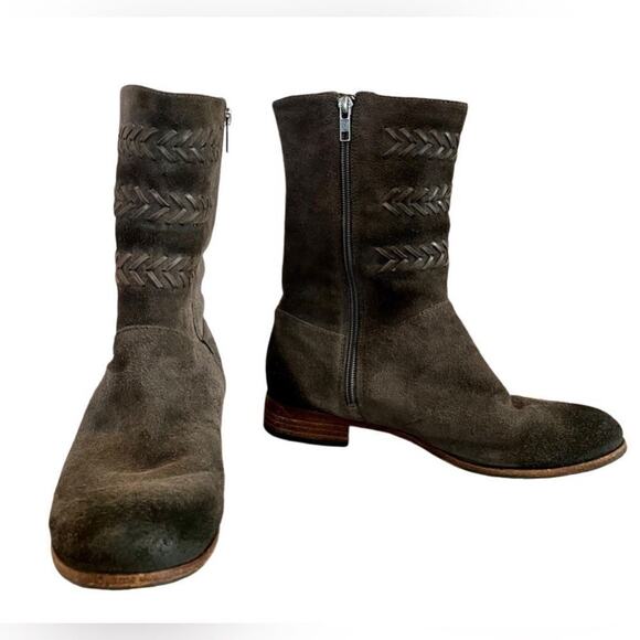 UGG Australia 3282 Cailyn Western Mid Calf Brown Suede Distressed Boot‎ sz 9 - Picture 9 of 13